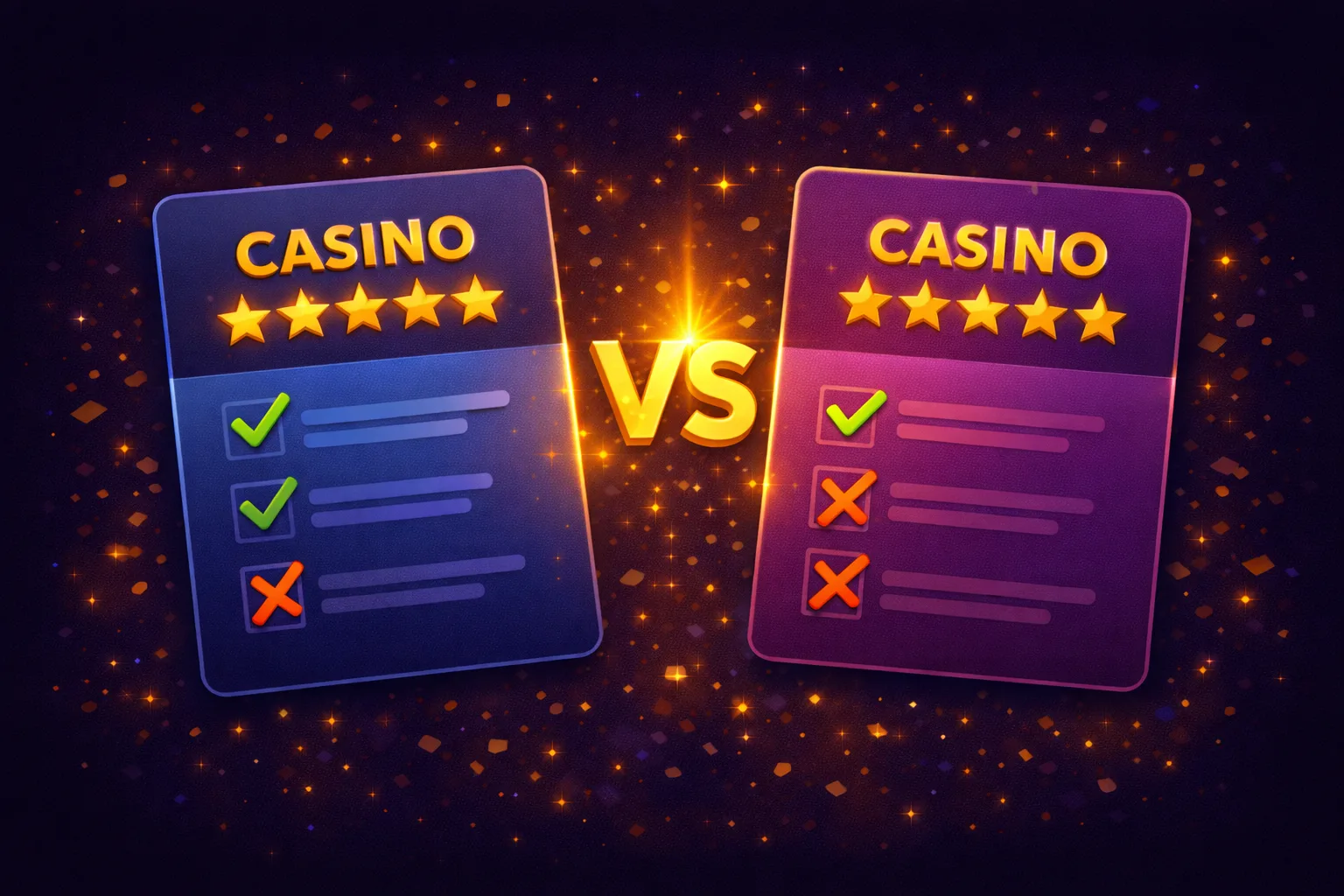 Inceleme merkezi gorseli with stacked casino review cards and rating markers.